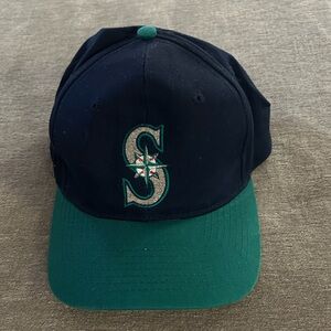 Seattle Navy and Teal Cap with Embroidered Logo